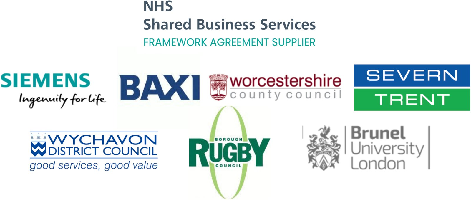 Organisations HERU has worked with: NHS Shared Business Services framework agreement supplier, Siemens, Baxi, Worcestershire County Council, Severn Trent, Wychavon District Council, Rugby Borough Council and Brunel University London